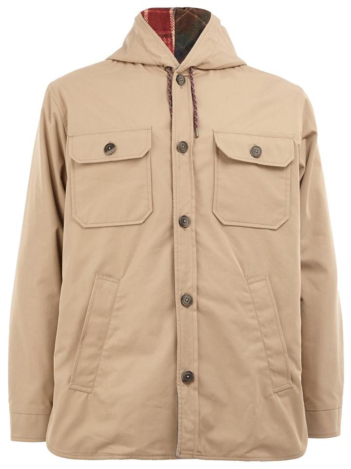 Herno Herno X Pierre-louis Mascia Buttoned Hooded Coat, Men's, Size: 48, Brown, Cotton/polyamide/virgin Wool