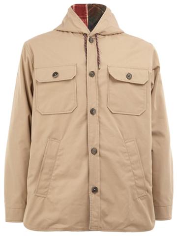 Herno Herno X Pierre-louis Mascia Buttoned Hooded Coat, Men's, Size: 48, Brown, Cotton/polyamide/virgin Wool