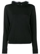 Simone Rocha Fluffy Collar Knitted Jumper - Black