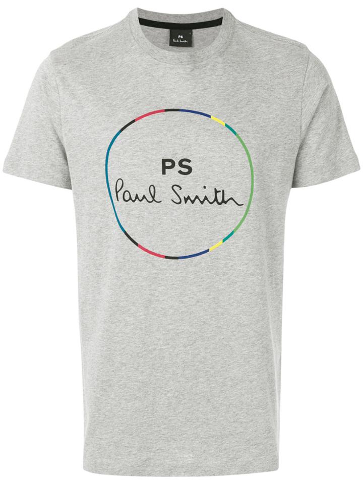 Ps By Paul Smith Circle Logo T-shirt - Grey
