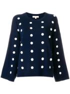 Michael Michael Kors Polka-dot Oversized Pullover - Blue