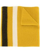 Margaret Howell Contrast Striped-print Scarf - Yellow
