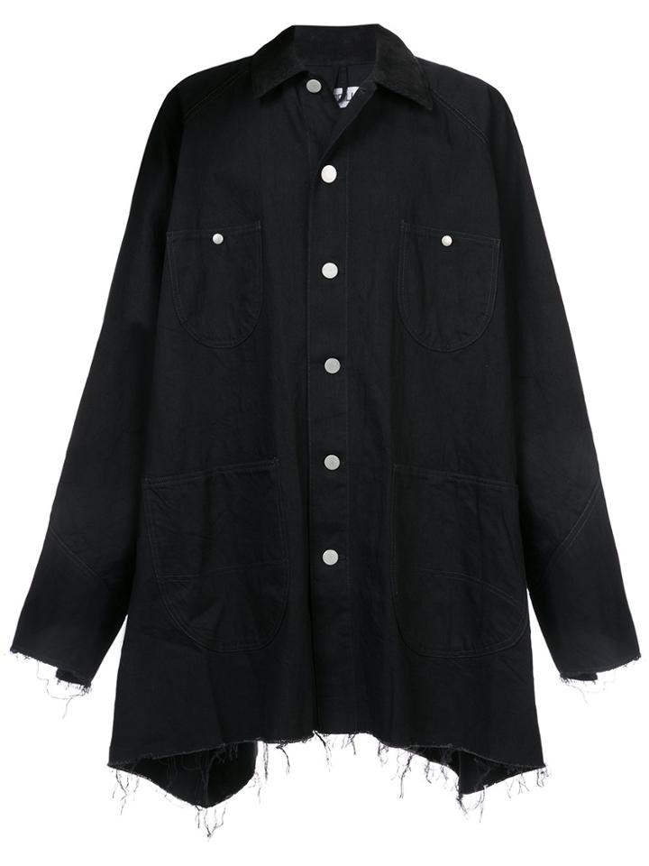 Kidill Asymmetric Denim Jacket - Black
