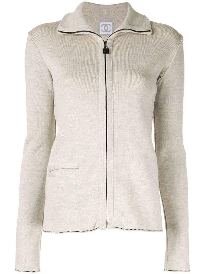 Chanel Vintage Zip Up Long Sleeve Jacket - Grey