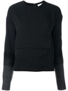 Dkny Needle Punch Sleeve Top, Women's, Size: Xs, Black, Triacetate/wool