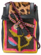 Etro Aztec And Leopard Print Mini Pouch Bag - Black