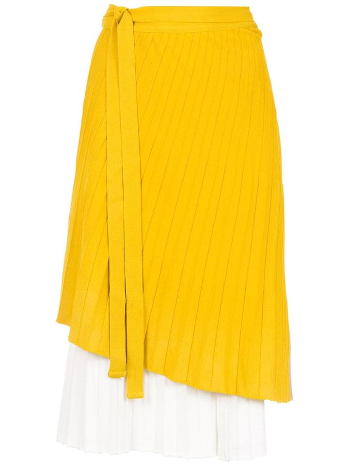 Egrey Belted Midi Skirt - Yellow