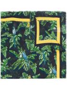 Stella Mccartney Foliage Print Scarf - Blue