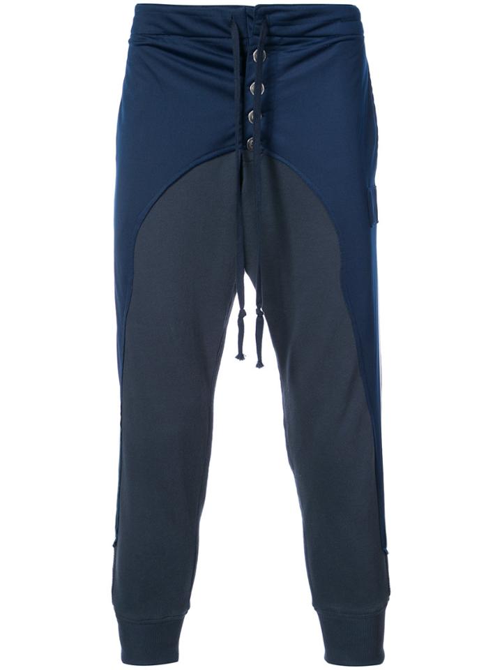 Greg Lauren Check Open Front Jacket - Blue