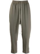 Rick Owens Cropped Drawstring Trousers - Grey