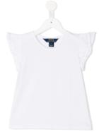 Ralph Lauren Kids Embroidered Sleeves T-shirt, Toddler Girl's, Size: 5 Yrs, White