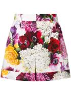 Dolce & Gabbana Floral Print Shorts - White