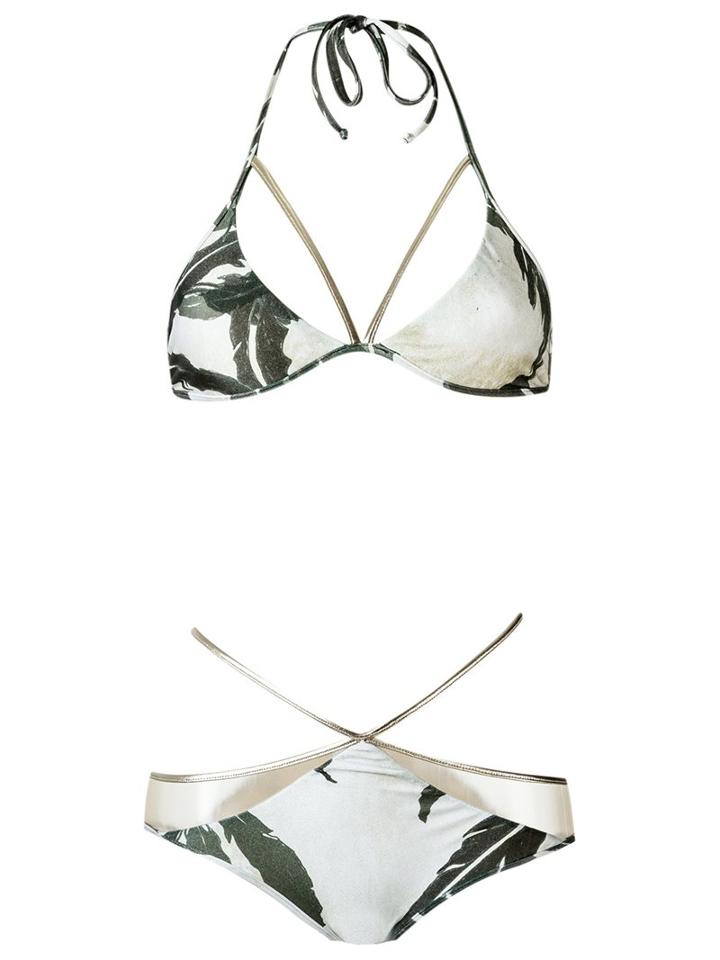 Adriana Degreas - Printed Bikini Set - Women - Polyamide/spandex/elastane - G, White, Polyamide/spandex/elastane