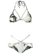 Adriana Degreas - Printed Bikini Set - Women - Polyamide/spandex/elastane - G, White, Polyamide/spandex/elastane