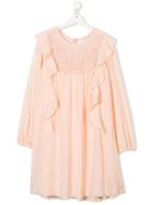 Chloé Kids Teen Ruffled Dress - Pink & Purple