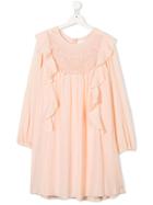 Chloé Kids Teen Ruffled Dress - Pink & Purple