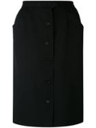 Yves Saint Laurent Pre-owned Button Front Skirt - Black