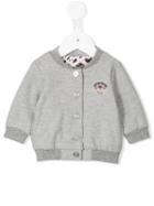 Kenzo Kids - Logo Embroidered Cardigan - Kids - Cotton/spandex/elastane - 6 Mth, Grey