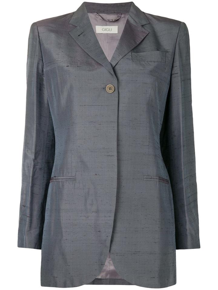 Romeo Gigli Pre-owned Iridescent Boxy Blazer - Grey