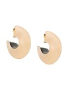 Vanda Jacintho Geometric Disc Earrings - Metallic