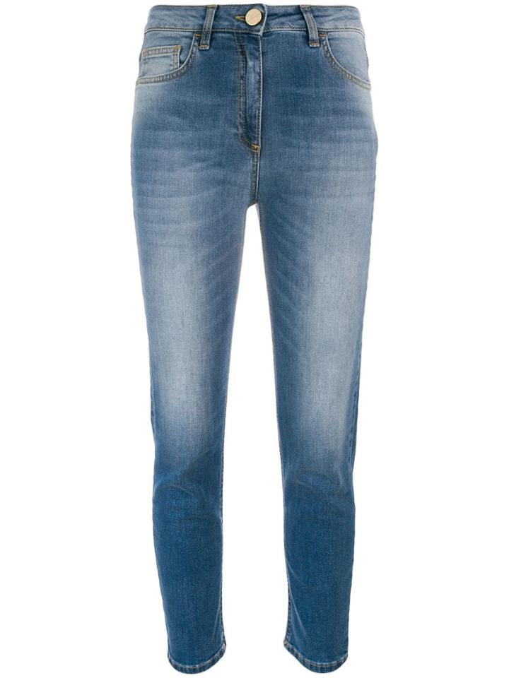 Elisabetta Franchi Cropped Skinny Jeans - Blue