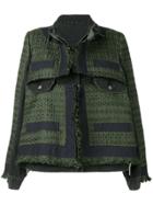 Sacai Woven Overshirt Jacket - Green