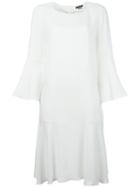 Odeeh Flared Midi Dress, Women's, Size: 38, White, Viscose