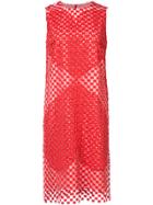 Akris Perforated Dress - Red