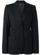 Dolce & Gabbana Classic Blazer, Women's, Size: 46, Black, Virgin Wool/polyamide/spandex/elastane/silk