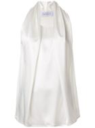 Gianluca Capannolo Draped Sleeveless Blouse - White