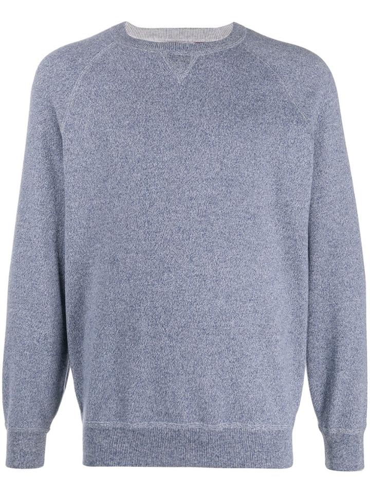 Brunello Cucinelli Textured Jumper - Blue
