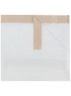 Max Mara Colour Blocked Scarf - White