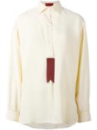 The Gigi Half-placket Shirt - Nude & Neutrals