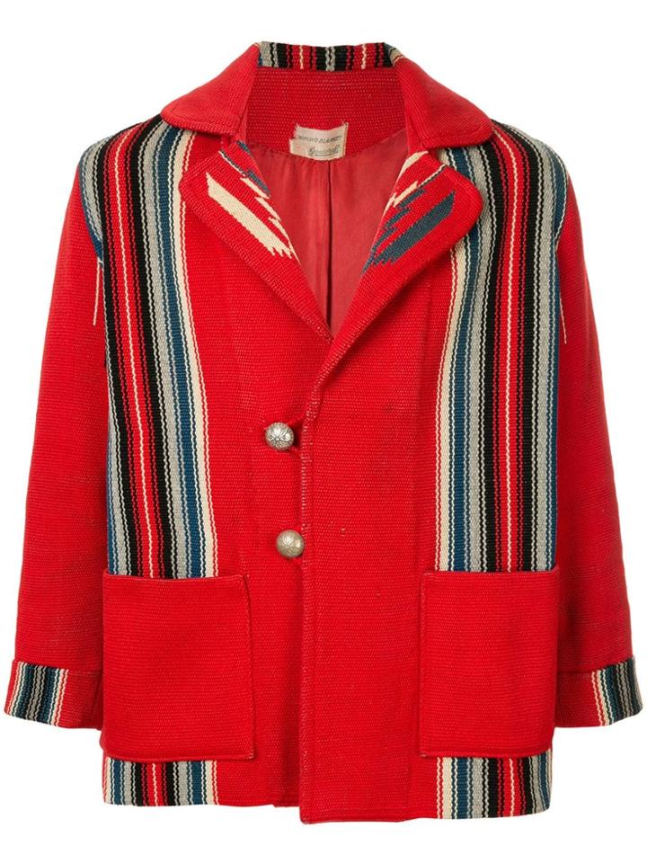 Fake Alpha Vintage 1940's Chimayo Blanket-style Jacket - Red