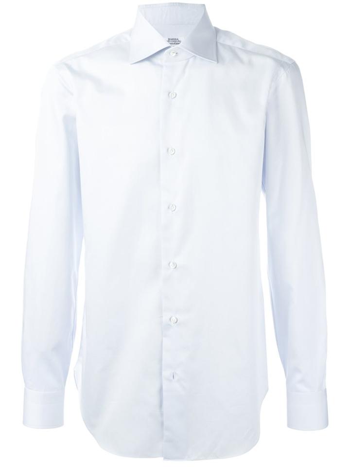Barba Classic Shirt, Size: 43, Blue, Cotton