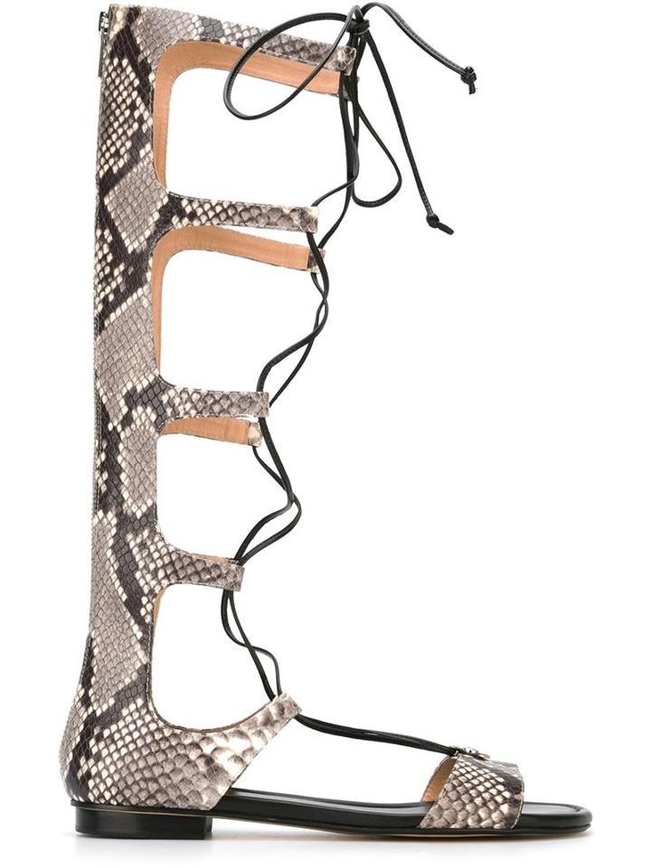 Michael Michael Kors Snake Effect Lace-up Sandals