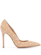 Gianvito Rossi Pearl Embellished Pumps - Neutrals