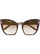 Tom Ford Eyewear Cat-eye Tinted Sunglasses - Brown