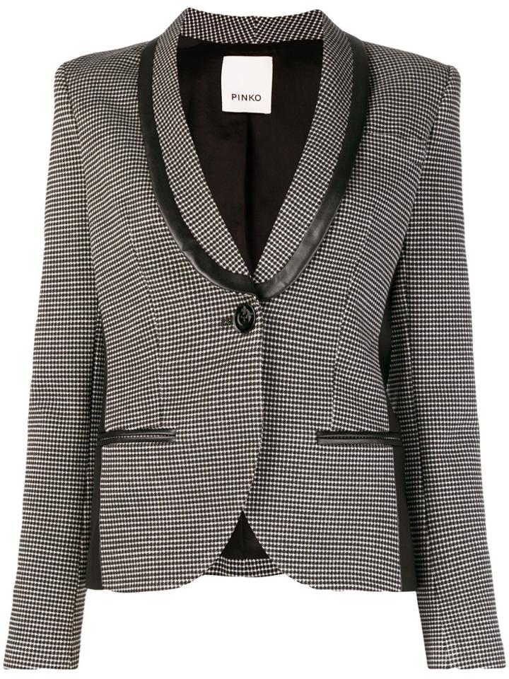 Pinko Houndstooth Blazer - Black