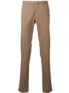 Dell'oglio Mid Rise Chino Trousers - Brown