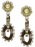 Dsquared2 Crystal Embellished Earrings - Green