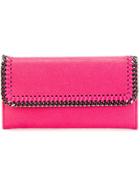 Stella Mccartney 'falabella' Flap Wallet - Pink & Purple