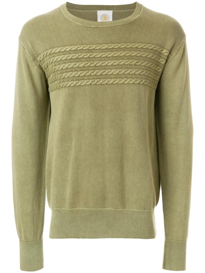 Gant Rugger Cable Knit Detail Jumper - Green