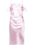 Helmut Lang Gathered Side Shift Dress - Pink