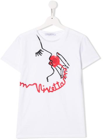 Vivetta Kids Graphic Print T-shirt - White