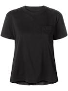 Sacai Pleated Sides T-shirt - Black
