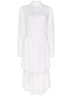 Esteban Cortazar High Neck Asymmetric Hem Dress - White