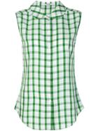 Miu Miu Sleeveless Gingham Shirt - Green