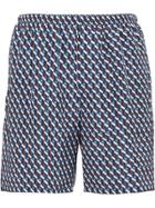 Prada Printed Silk Swim Trunks - Blue