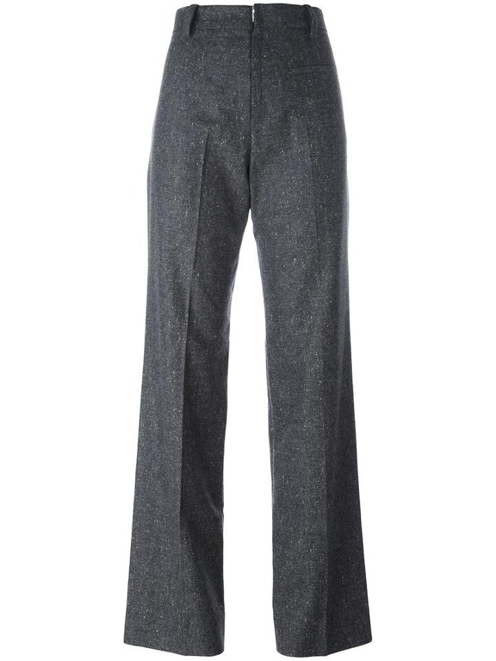 Wood Wood 'patricia' High-waisted Trousers, Women's, Size: 36, Grey, Silk/polyester/wool